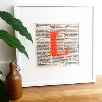 Recycled Personalised Initial Neon Typography Print, 4 of 12