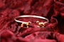 Labrador Bangle In Solid Silver And 18ct Gold, thumbnail 1 of 2
