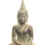 Ornamental Sitting Buddha In Brass/Copper Design One, thumbnail 1 of 2