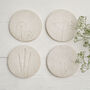 White Wild Flower Ceramic Coasters, thumbnail 3 of 8