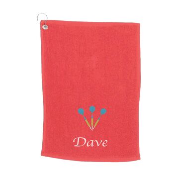 Embroidered Darts Towel With Name And Carabina, 4 of 7