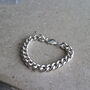 Heavy Chunky Solid Silver Curb Chain Bracelet, thumbnail 1 of 5