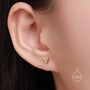 Sterling Silver Simple Heart Stud Earrings, thumbnail 7 of 10