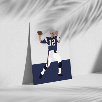 Tom Brady New England Patriots American Football Poster, 2 of 3