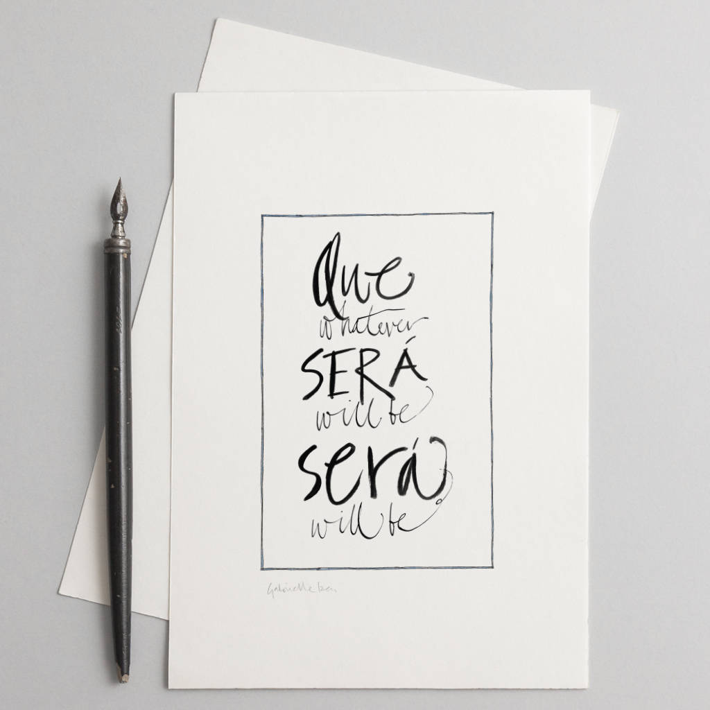 Song Lovers Gift Que Sera Sera Art Print - 