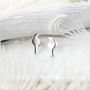 Sterling Silver Petite Bird Stud Earrings, thumbnail 2 of 3