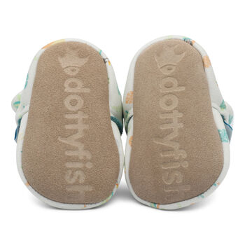 Dotty Fish Safari Baby Booties. Soft, Warm, Non Slip, 5 of 7