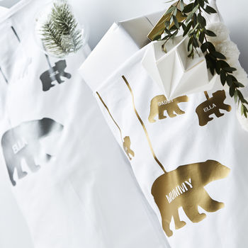 Personalised Polar Bear Christmas Stocking, 3 of 5
