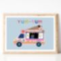 Personalised Kids Ice Cream Truck Print, thumbnail 2 of 6