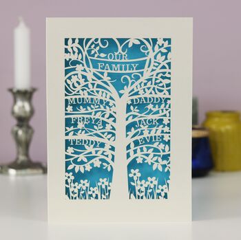 Personalised Family Tree Father's Day Card, 7 of 7