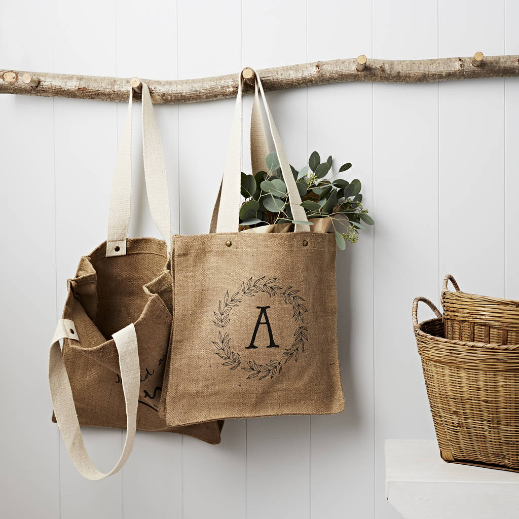 personalised-wreath-letter-hessian-bag-by-tillyanna