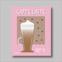 Cafe Latte Coffee Print Three Colour Options, thumbnail 2 of 6