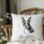 Personalised Boston Terrier Hearts Cushion Cover Gift, thumbnail 2 of 2