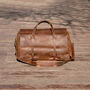 Genuine Leather Holdall With Stitched Detail, thumbnail 6 of 12