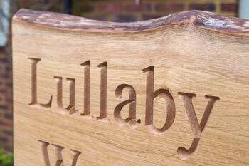 Personalised Live Edge Free Standing House Sign, 3 of 3