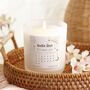 New Baby Gift Calendar Keepsake Scented Candle, thumbnail 1 of 10