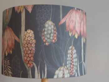 Pink And Black Passionflower Lampshade, 3 of 8