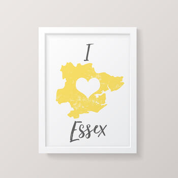 'I Love Essex' Map Print, 2 of 4