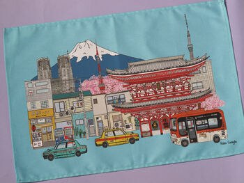 Tokyo Skyline Tea Towel, 2 of 2