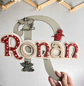 Flower Name Sign Girls Personalised Door Sign Wooden, 6 of 12