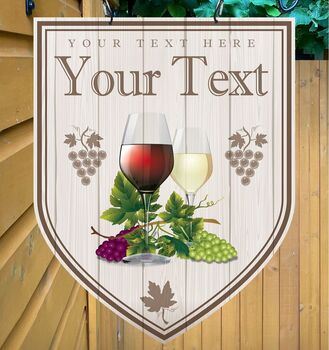 Wine Bar Personalised Pub Sign/Bar Sign/Man Cave, 3 of 8