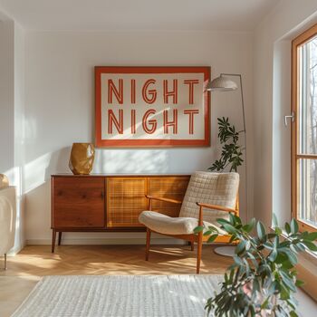 Night Night Bedroom Wall Art Print, 6 of 8