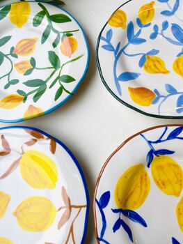 Hand Painted Lemon Plates, 2 of 3