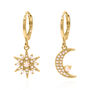 Esmae Moon And Star Earrings, thumbnail 3 of 7