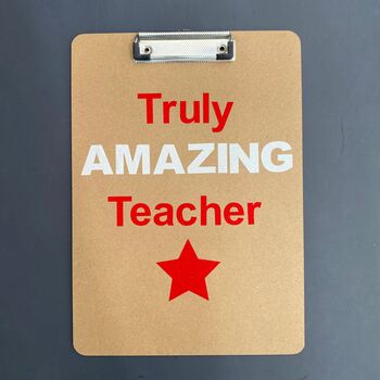 Teacher's Personalised Double Sided Clipboard, 3 of 7