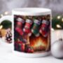 Personalised Family Of Four Christmas Stocking Mug, thumbnail 1 of 2