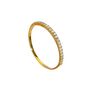 9ct Solid Gold Clear Cz Half Eternity Stacking Ring, thumbnail 2 of 3
