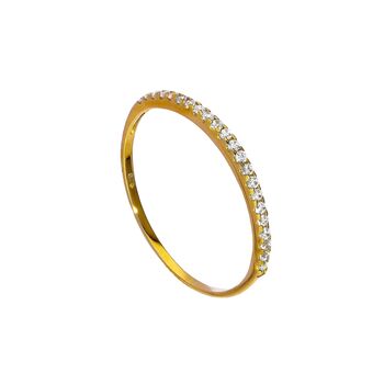 9ct Solid Gold Clear Cz Half Eternity Stacking Ring, 2 of 3
