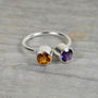 Amethyst And Citrine Friendship Ring, thumbnail 1 of 5