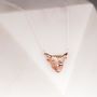 Highland Cow Necklace In Silver Or Rose Gold Plate, thumbnail 5 of 10
