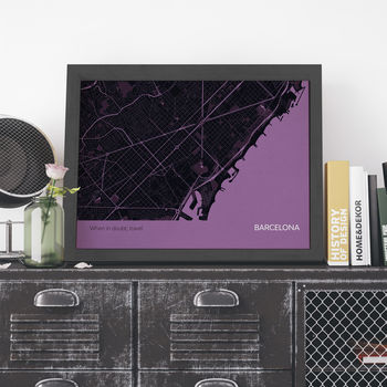 Personalised Barcelona City Street Map Print, 2 of 10