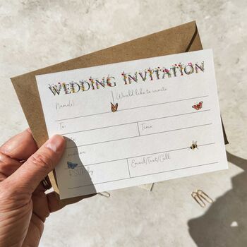 Wildflower Letters Ready To Write Wedding Invitations, 2 of 7