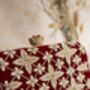 Lana – Deep Red Velvet Embroidered Clutch, thumbnail 3 of 4