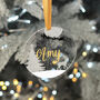 Personalised Name Glitter Acrylic Christmas Tree Decoration Bauble, thumbnail 4 of 9