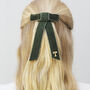 Monongrammed Velvet Hair Bow, thumbnail 5 of 8