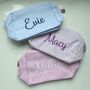 Personalised Cotton Stripe Embroidered Makeup Cosmetic Bag, thumbnail 3 of 3