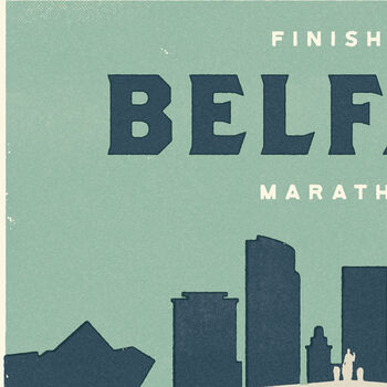 Personalised Belfast Marathon Print, Unframed, 6 of 6