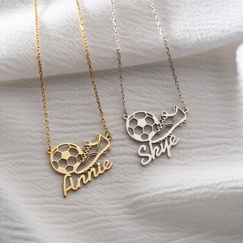 Personalised 'Lioness' Football Name Necklace, 4 of 9