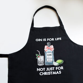 'Gin Is For Life' Christmas Apron, 4 of 5