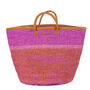 Tengua: Orange, And Purple Stripe Woven Laundry Basket, thumbnail 1 of 6