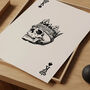 King Of Spades Skull Print, thumbnail 7 of 7