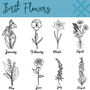 Personalised Birth Flower Gin Glass, thumbnail 6 of 6