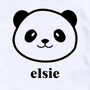 Personalised Panda Face Baby Bodysuit, thumbnail 2 of 3