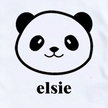 Personalised Panda Face Baby Bodysuit, 2 of 3