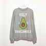 Holy Guacamole Women's Avocado Slogan Sweatshirt, thumbnail 2 of 3