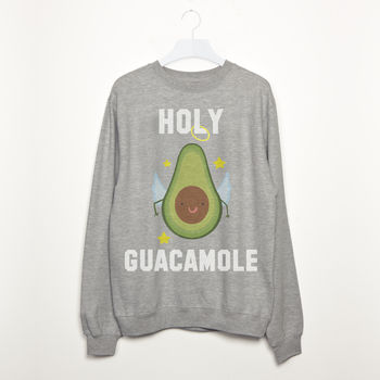 Holy Guacamole Women's Avocado Slogan Sweatshirt, 2 of 3